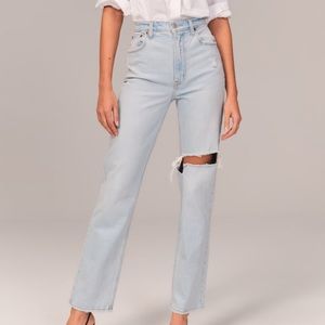 Abercrombie 90's ultra high rise straight jeans 27r